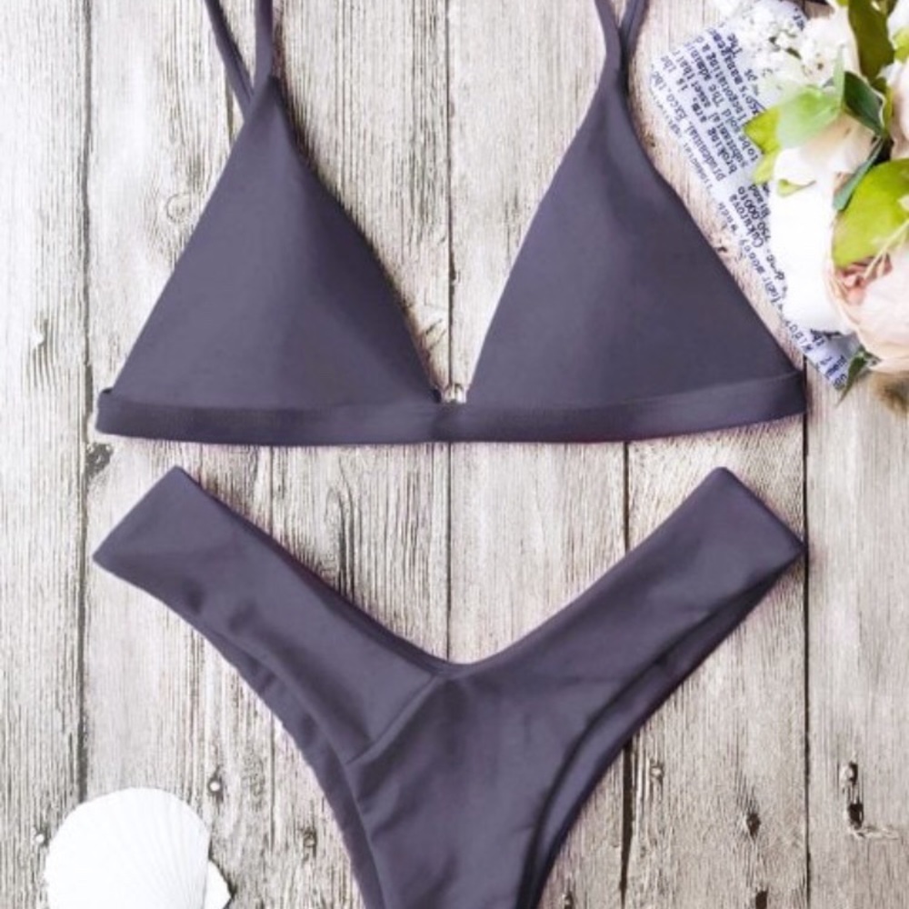 Zaful Spaghetti Straps Thong Bikini Set- Large